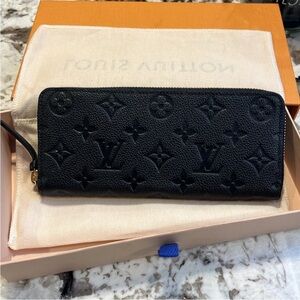Louis Vuitton Black Embossed Key & Card Holder